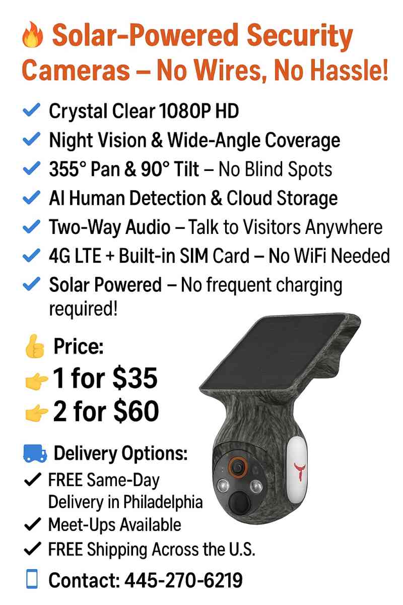 SOLAR POWERED 4G SECURITY CAMERA