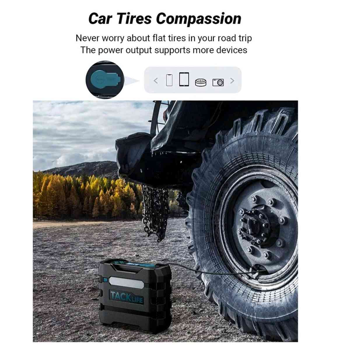 Portable Tire Inflator para autos motos y bicicletas