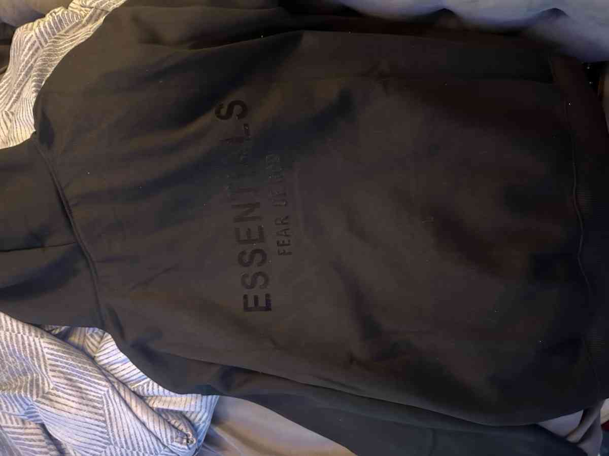 essentials hoodie size large