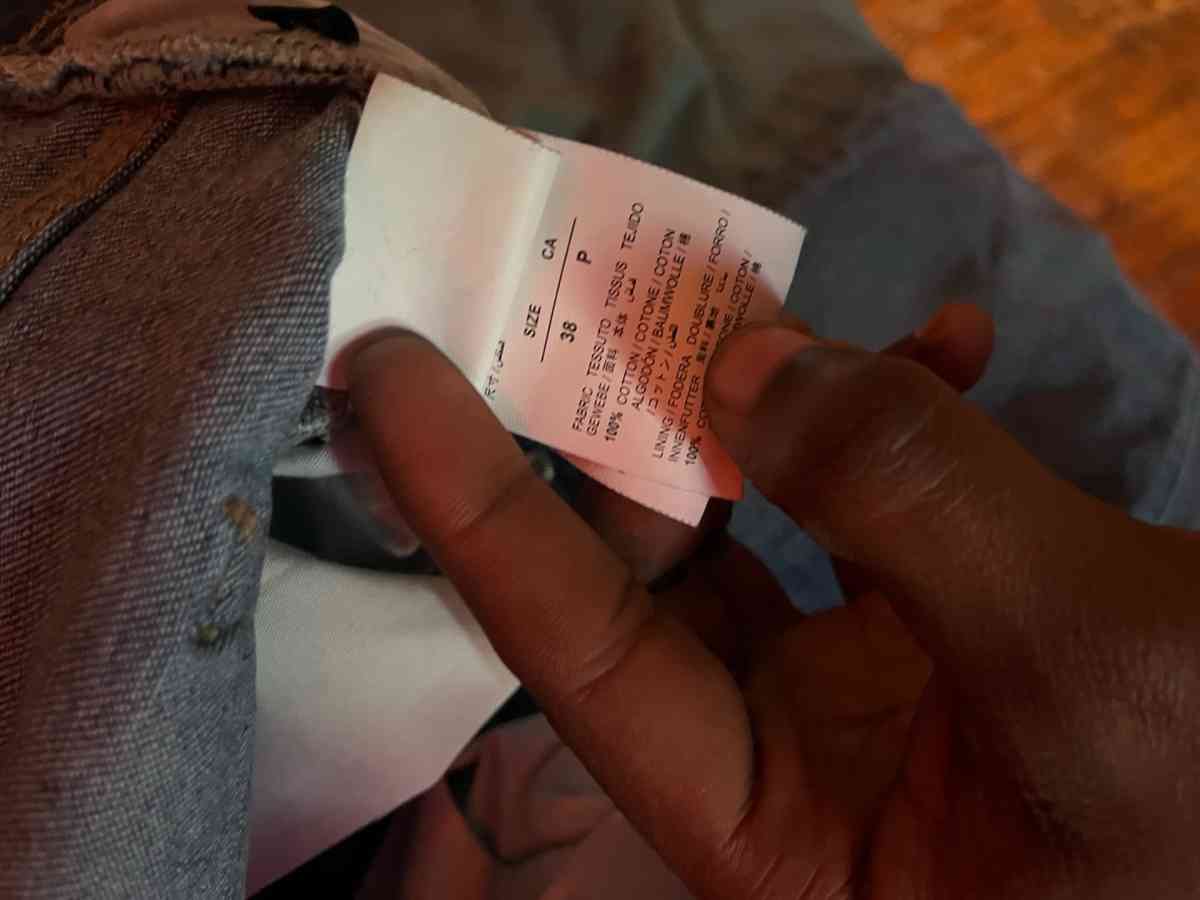 size 38 mens off white jeans