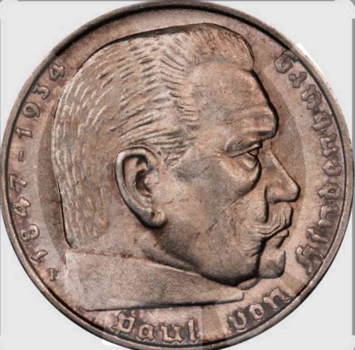 5 Reichsmark silver German WWII coins