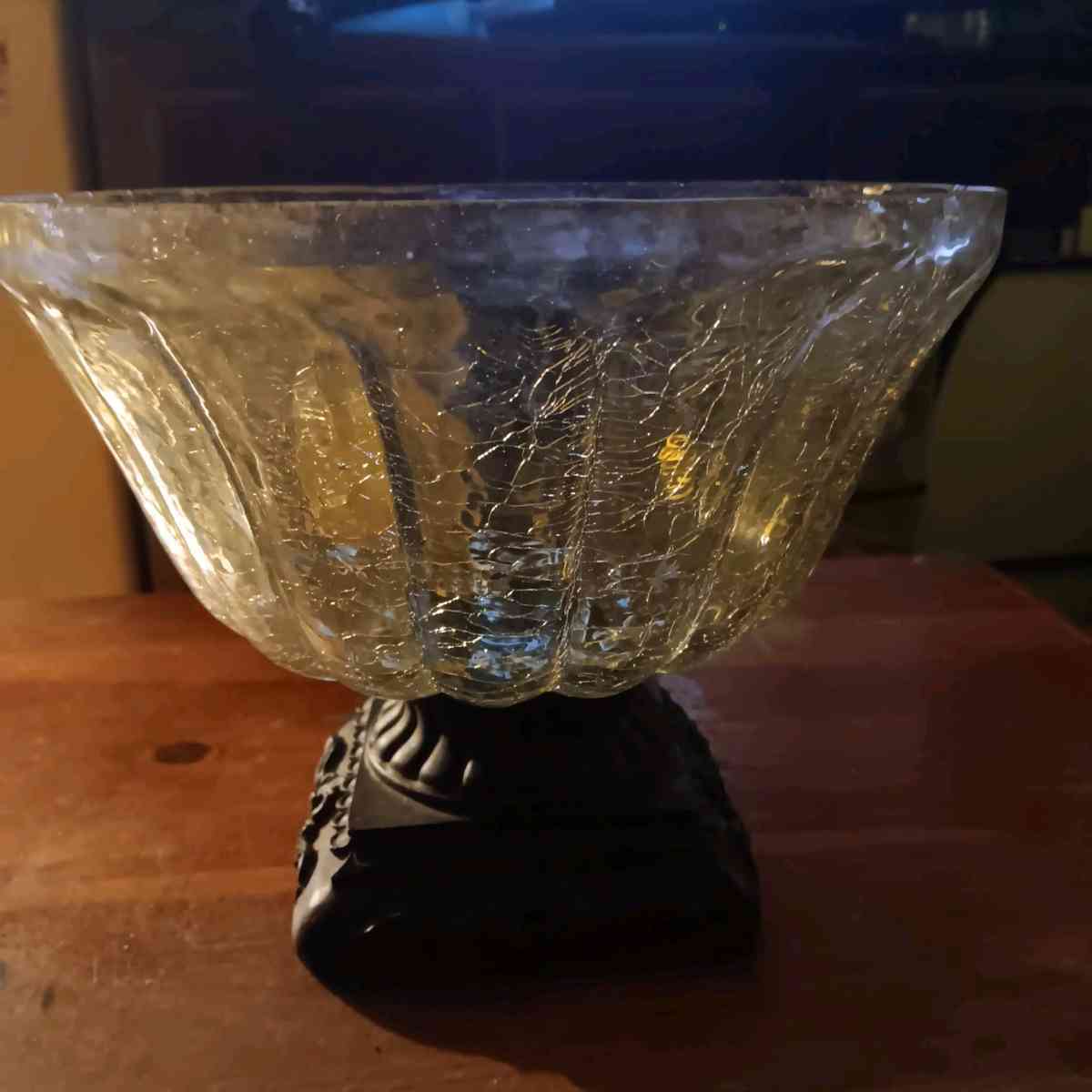 crackel glass bowl