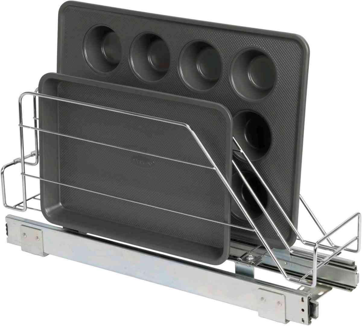 GLIDEZ CHROME STEEL COOKWARE AND BAKEWARE PULLOUT ORGANIZER