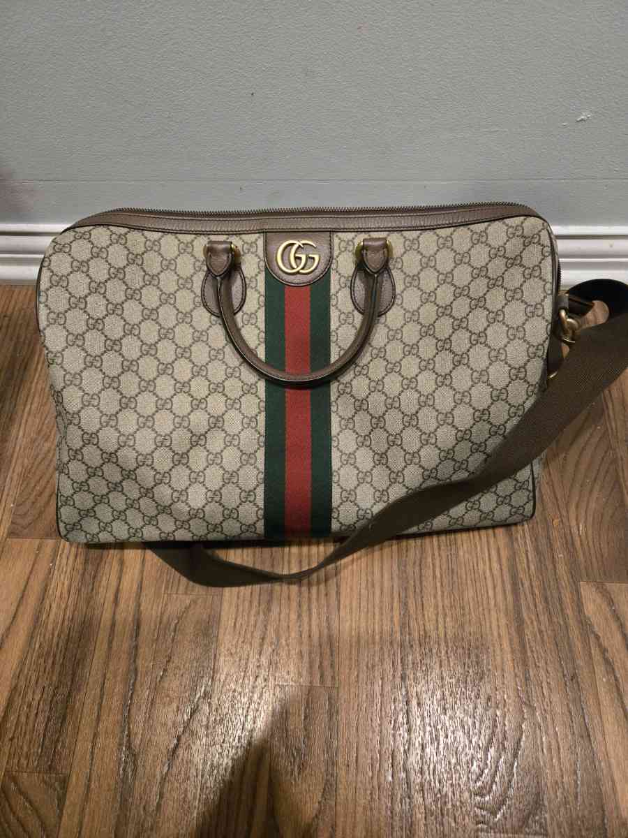 Gucci GG Large Duffle Bag Canvas Beige