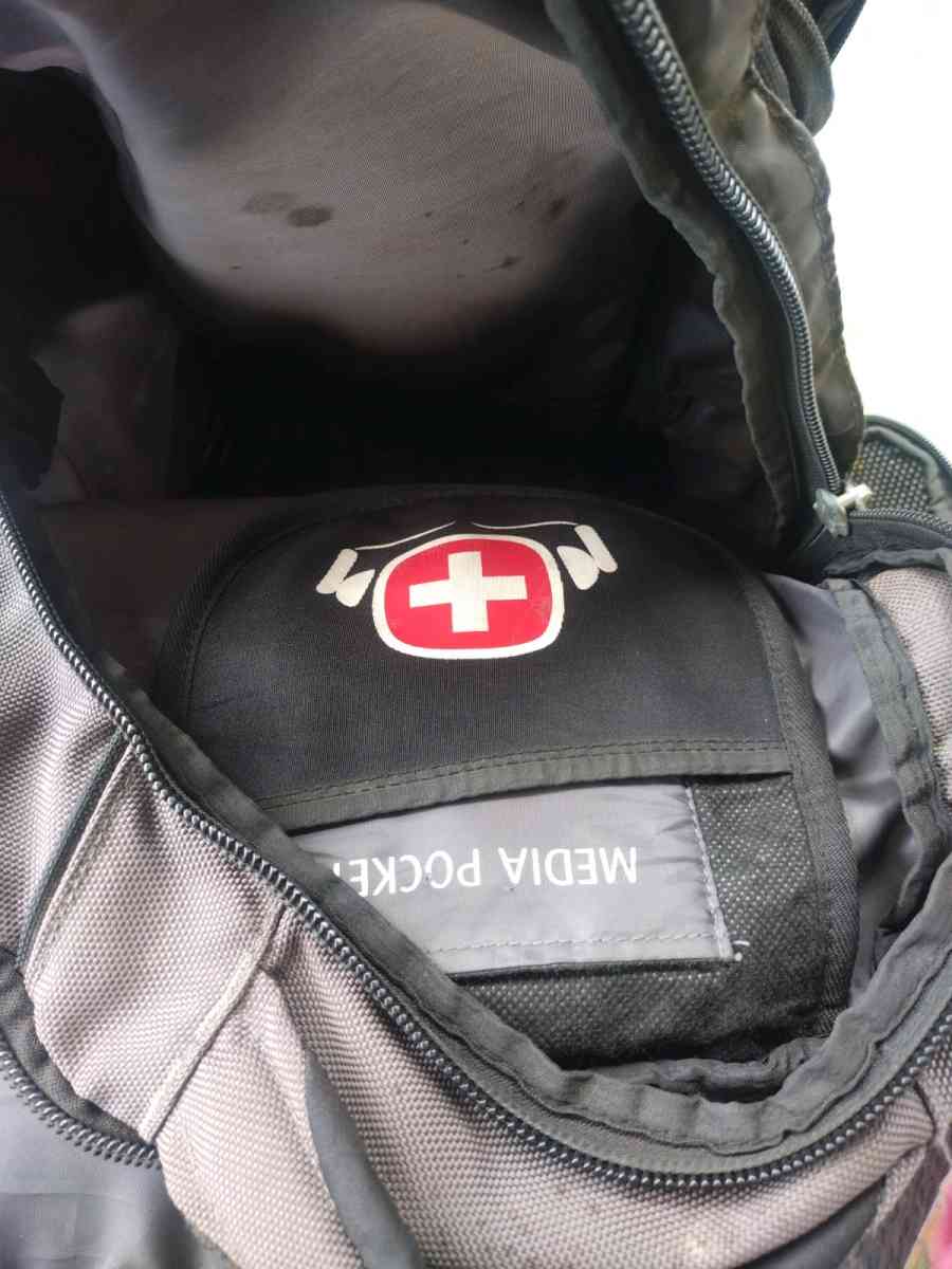 Backpack Swiss Gear Airflow Black Multi Compartments Lap Pad