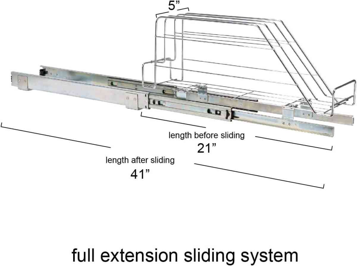 GLIDEZ CHROME STEEL COOKWARE AND BAKEWARE PULLOUT ORGANIZER