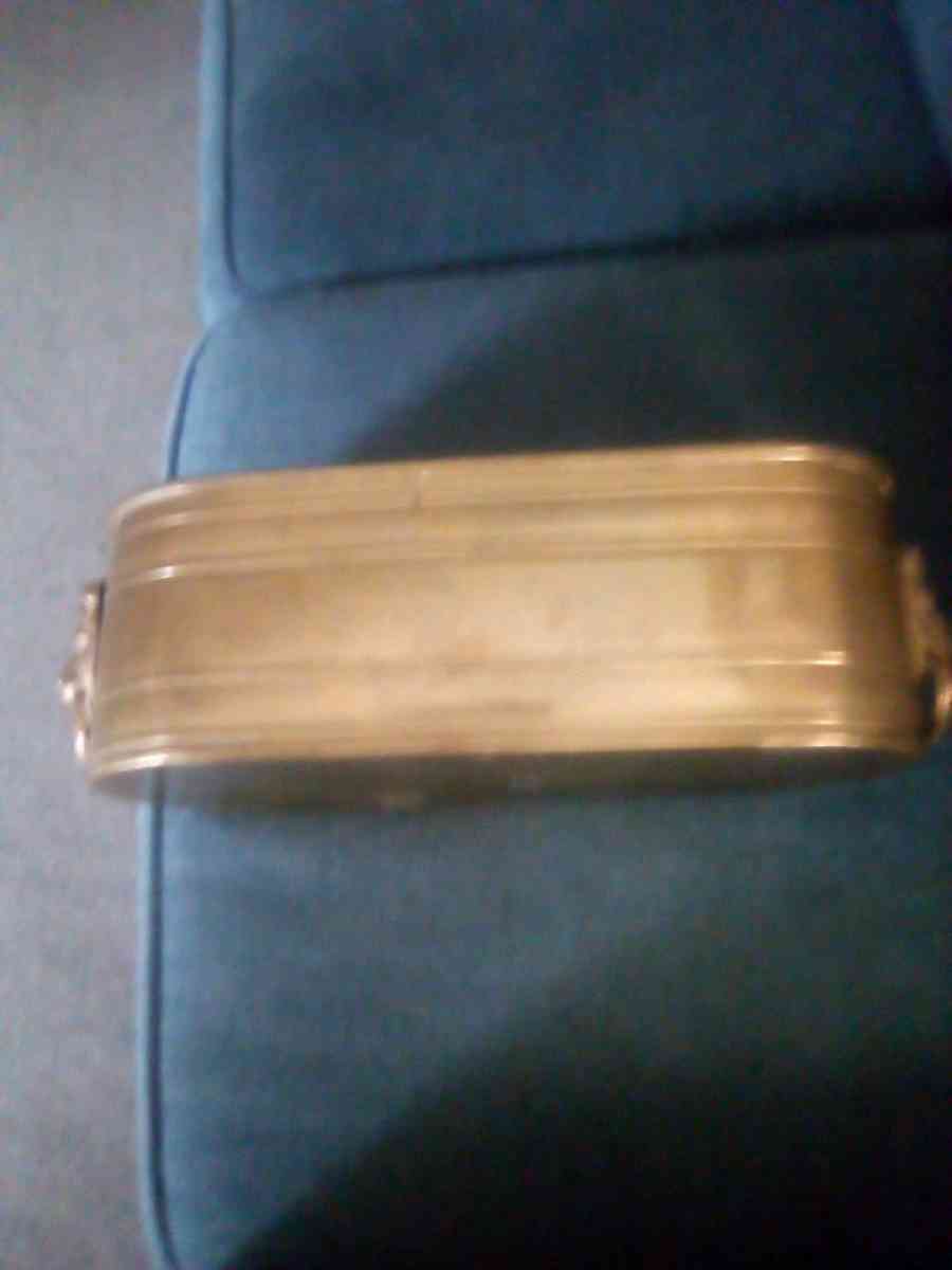 Antique brass planter