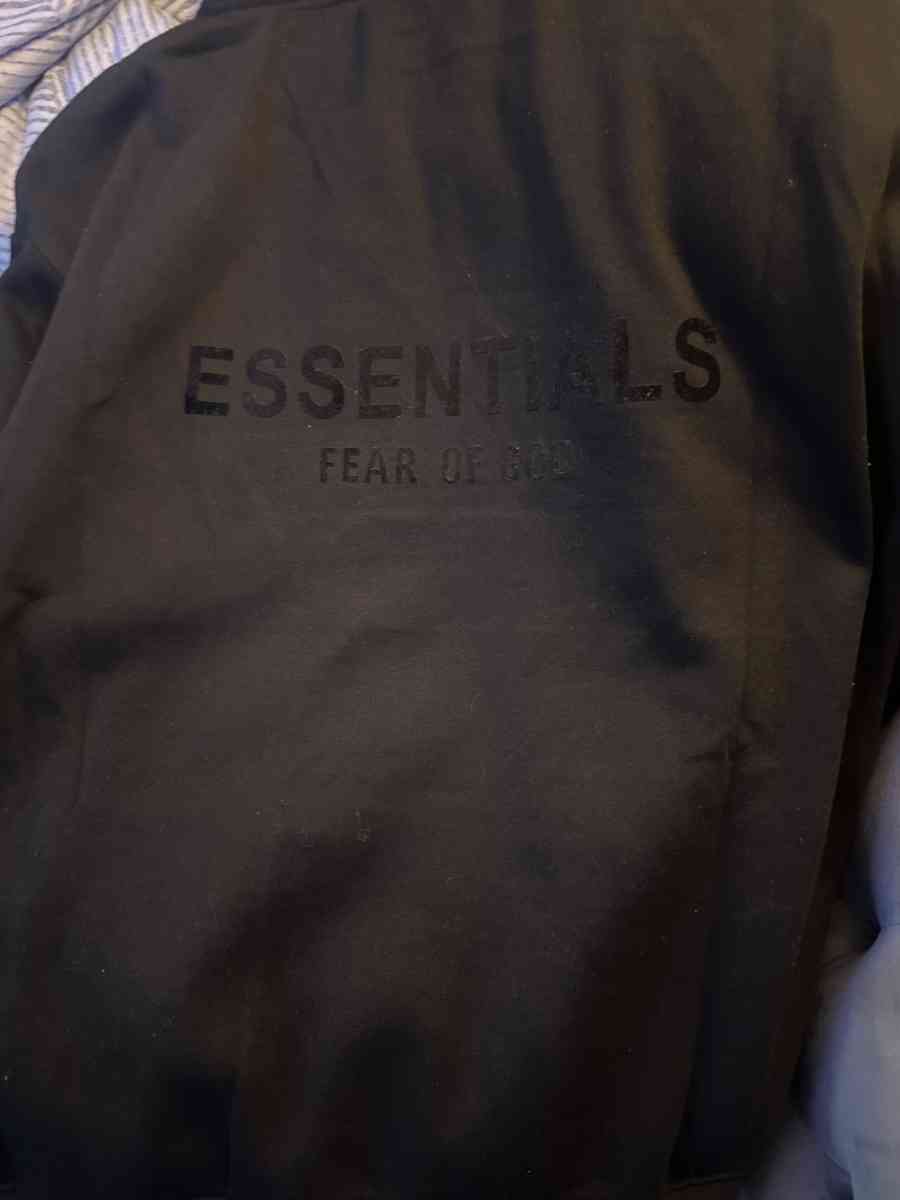 essentials hoodie size large