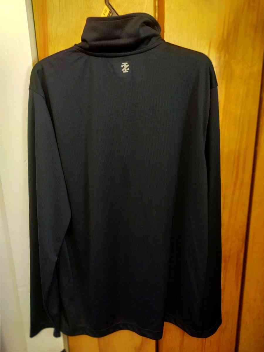 Izod Golf Pullover Top Mens Blue Long Sleeve 14 Zip Casual