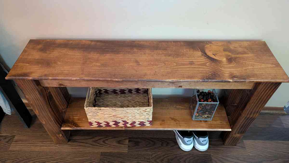 Handcrafted Pine Entryway Bench Custom Sizes Available