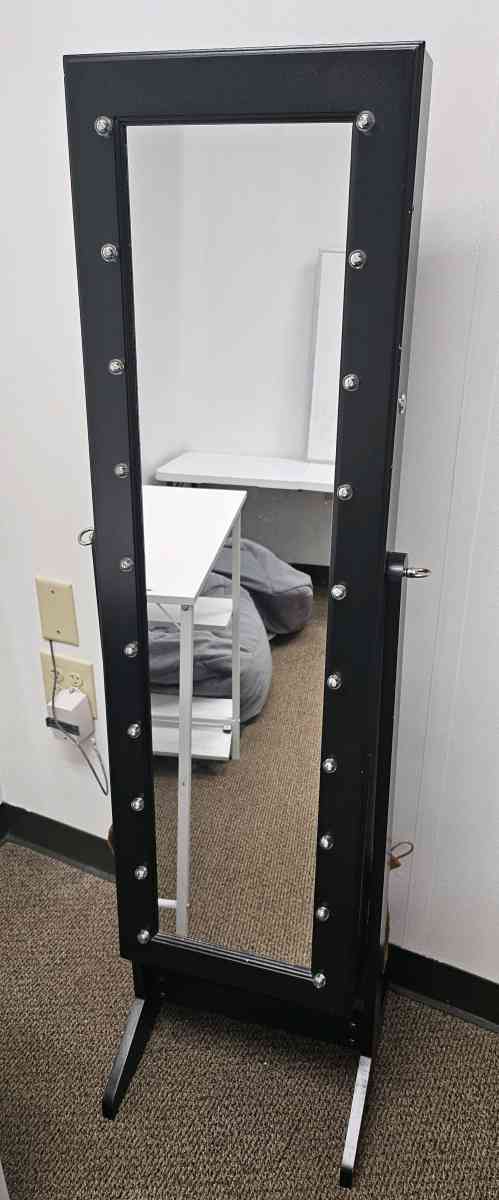 Jewelry Storage standing Mirror With Lights