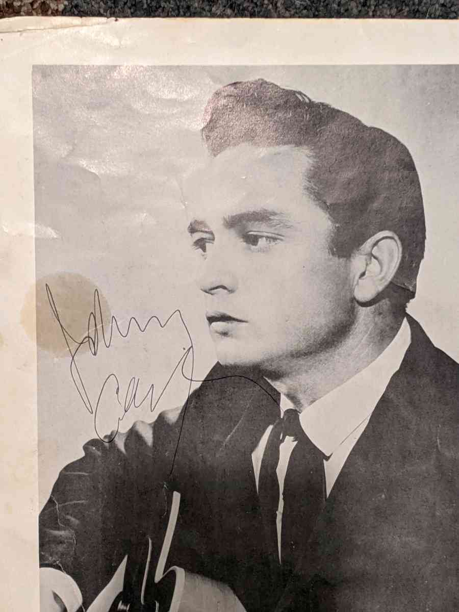 autographed by Johnny Cash on stage flyer