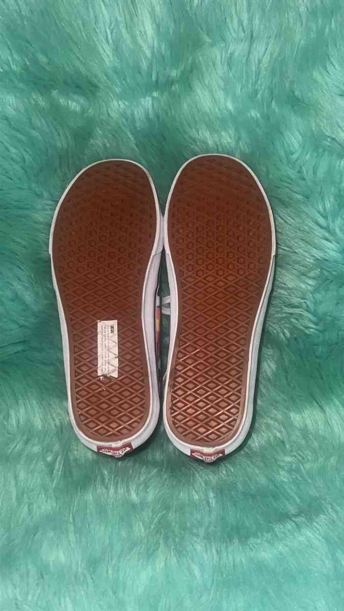 Mens Size 10 Vans Sk8 High Top Floral Checkered Sneakers