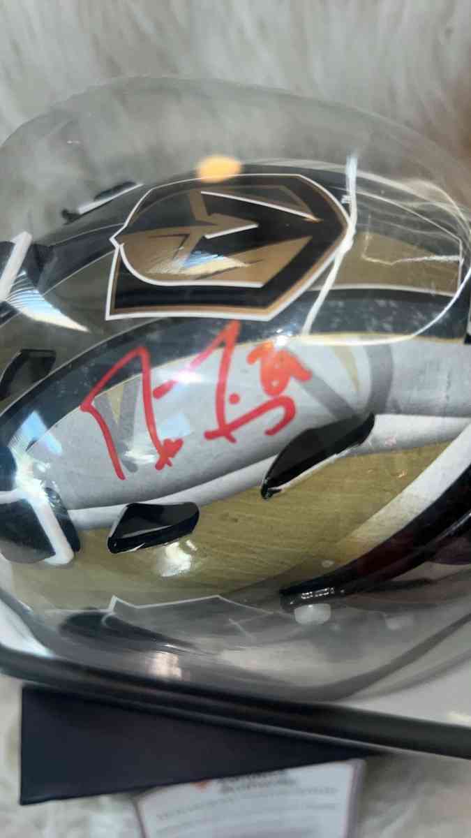 New MARCANDRE FLEURY SIGNED VEGAS GOLDEN KNIGHTS Mini Goalie