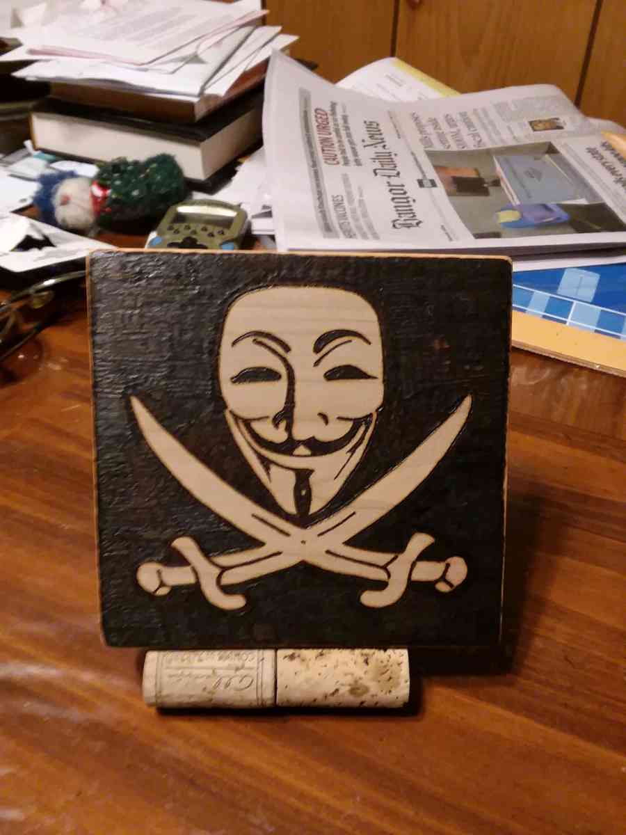 Vendetta wall decor Pyrography
