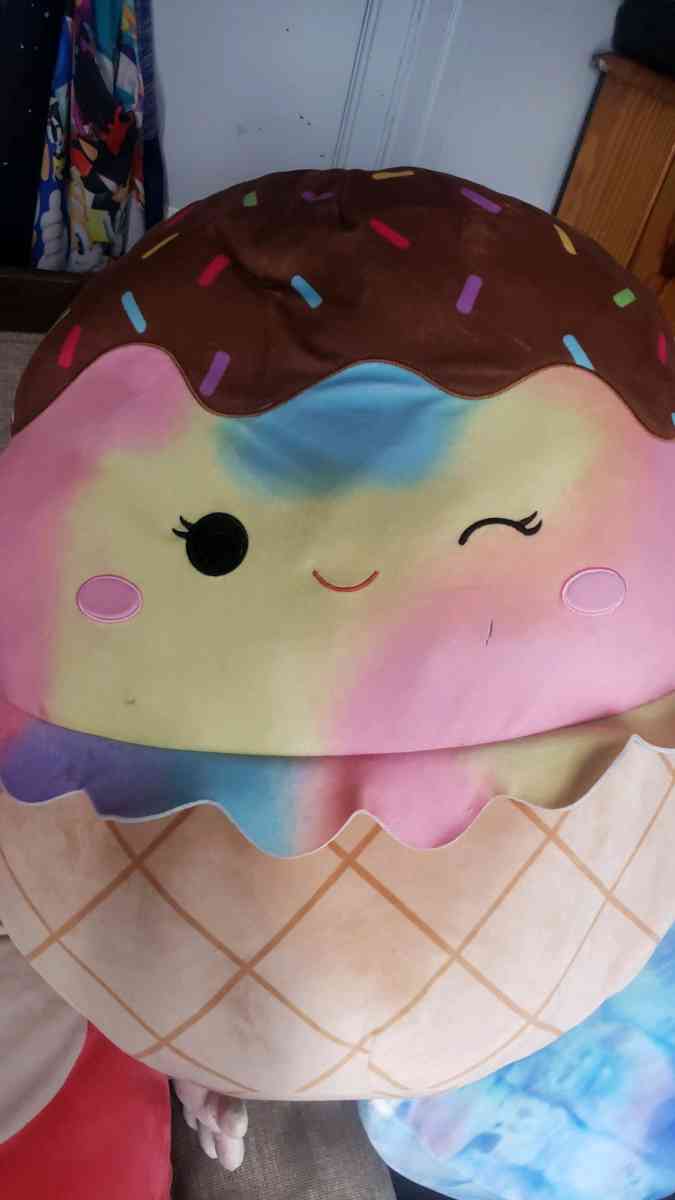 Giant Squishmallow ice cream cone