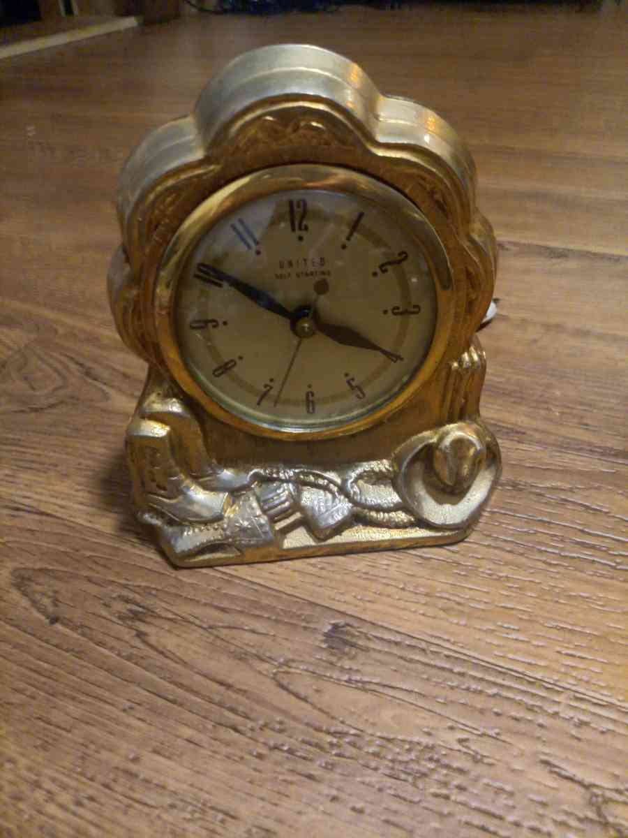 1950s United clock brass finish