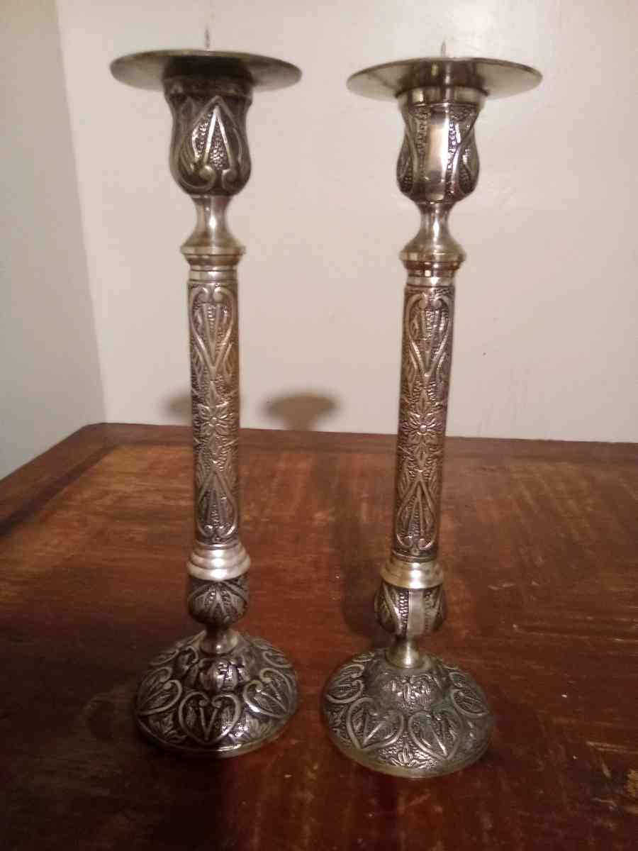 Brazilian copper coasters set of 6  pair of vintage silver c