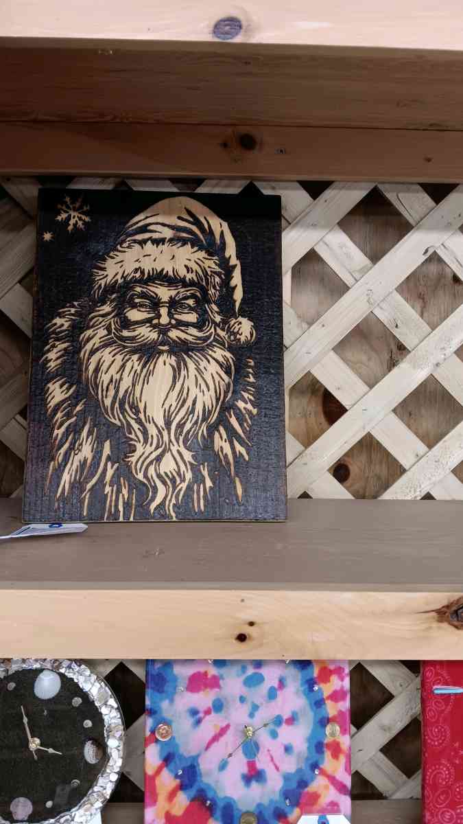 Santa Claus pyrography