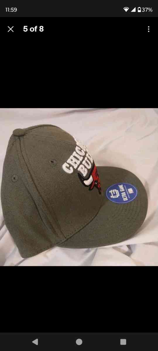 Ultra Game Chicago Bulls Snapback Hat Cap Olive Green NWT