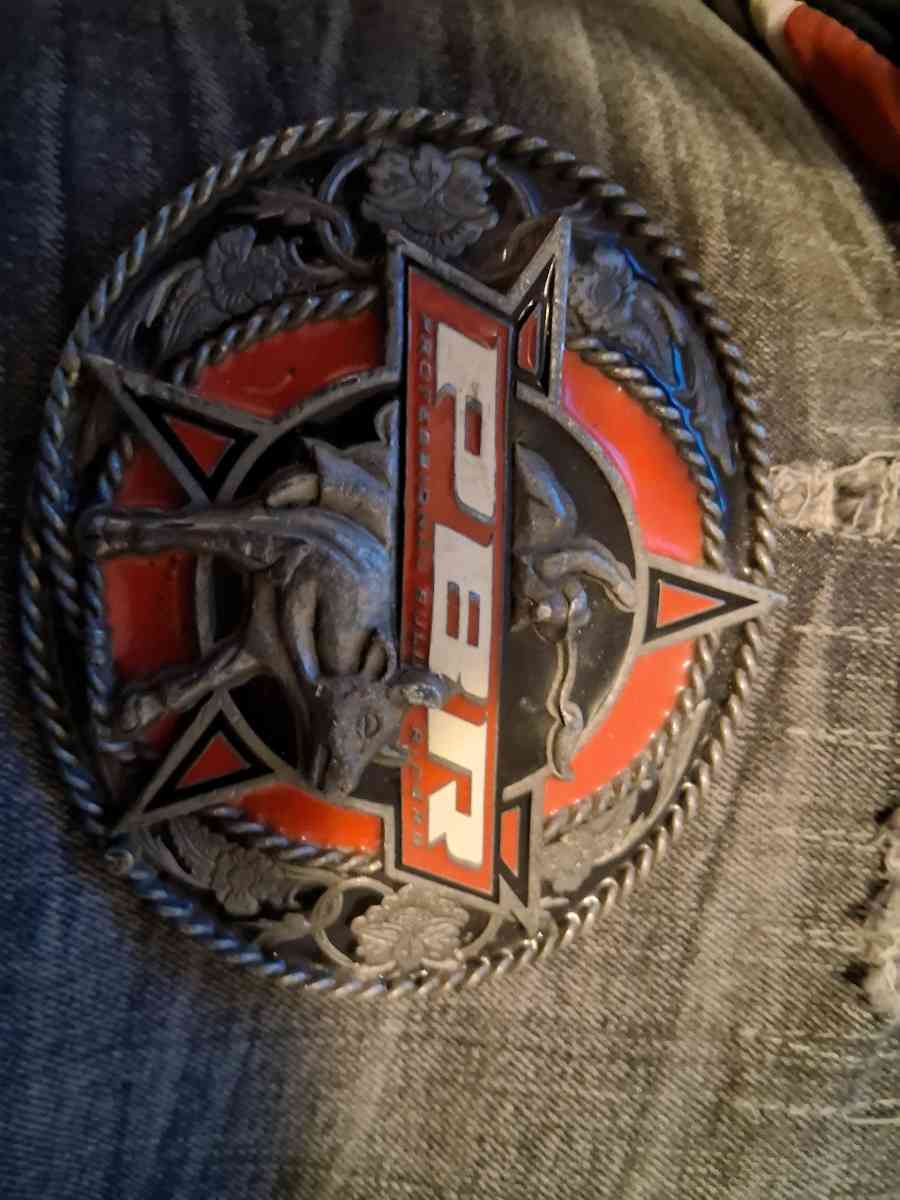 pbr official bull riding belt buckle