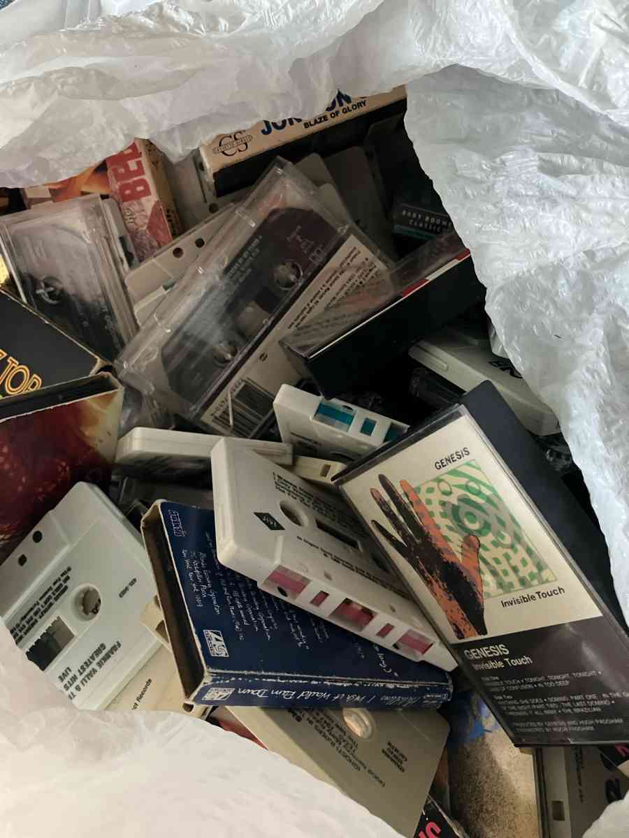 cassette tapes full bag