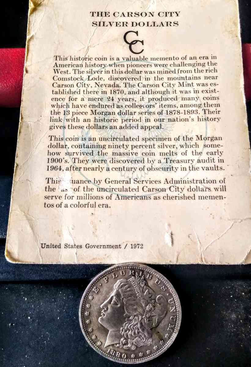 1880CC VERY RARE COIN HAS BEEN IN THE FAMILY 35 YEARS