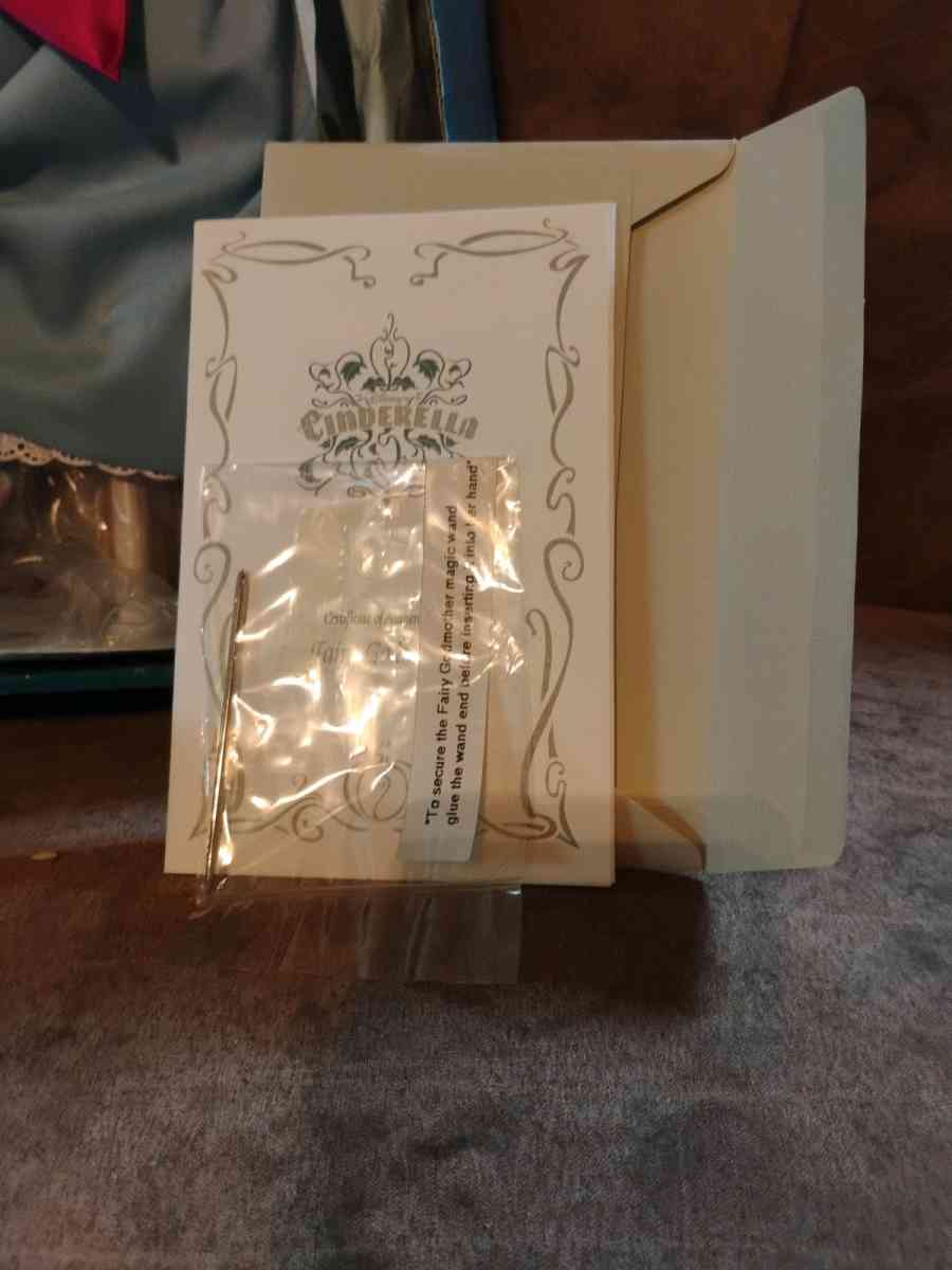 Disney Cinderella Fairy Godmother Porcelain Doll with wand