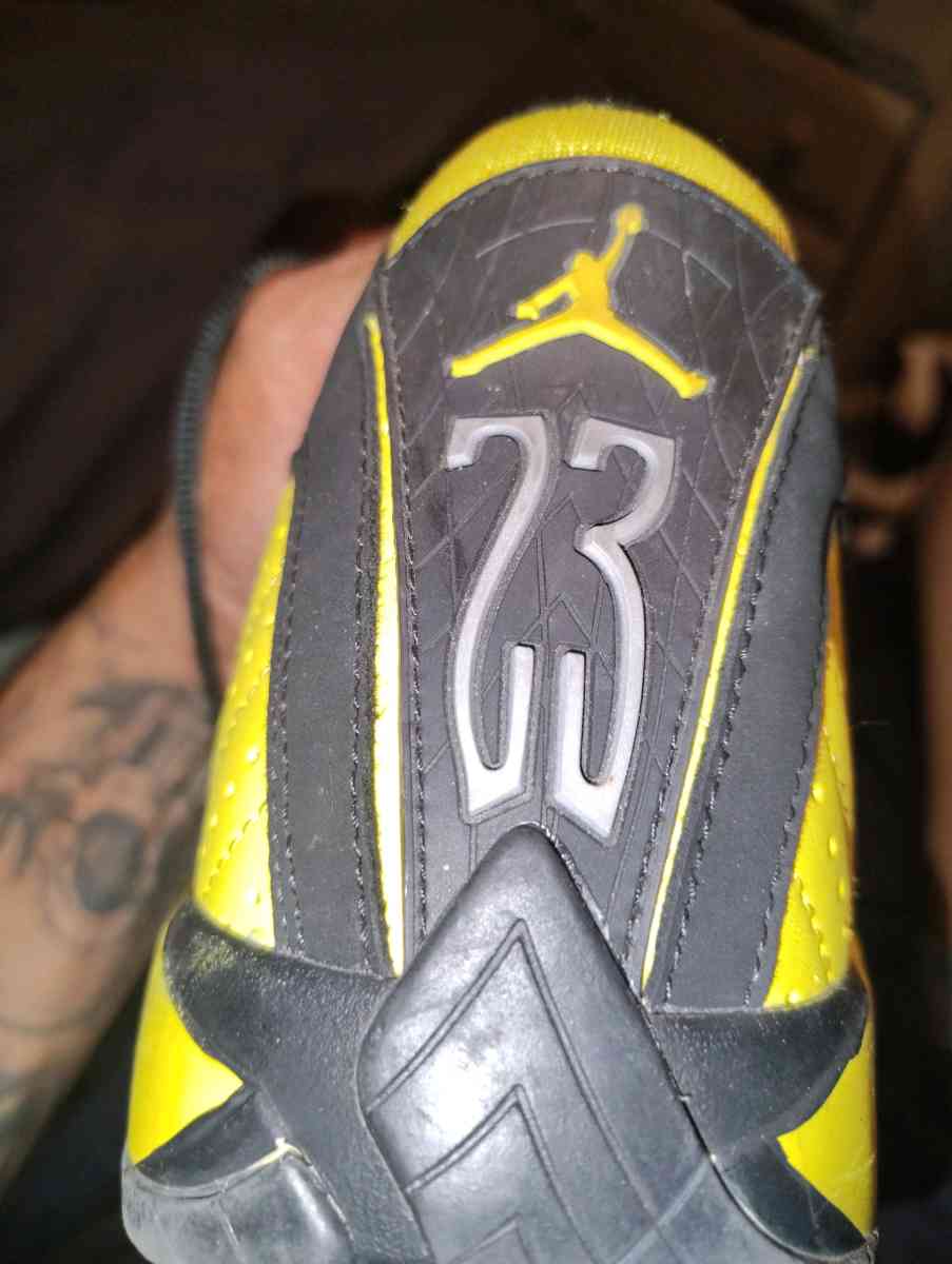 Jordan 14s size 11 3 different colors blue yellow white