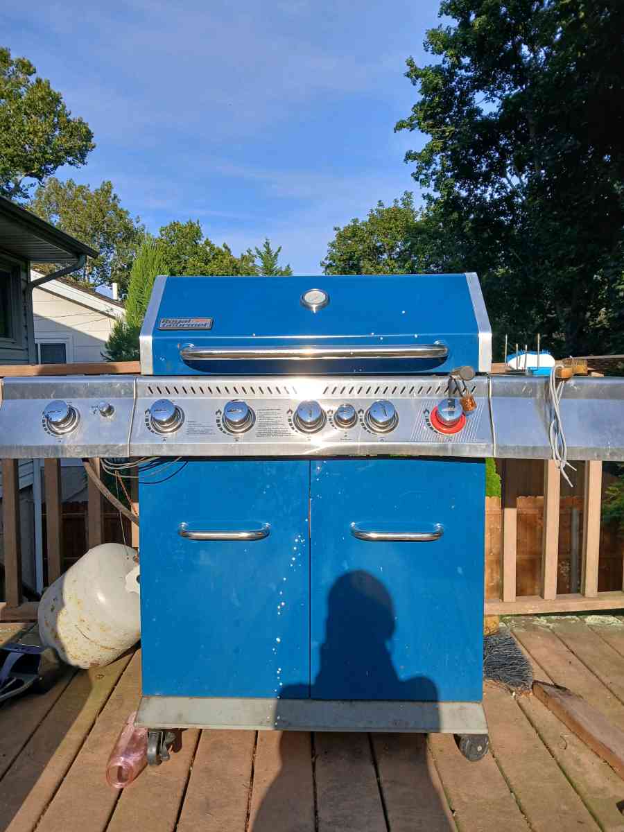 barbecue Grill With Hot Plate On Side