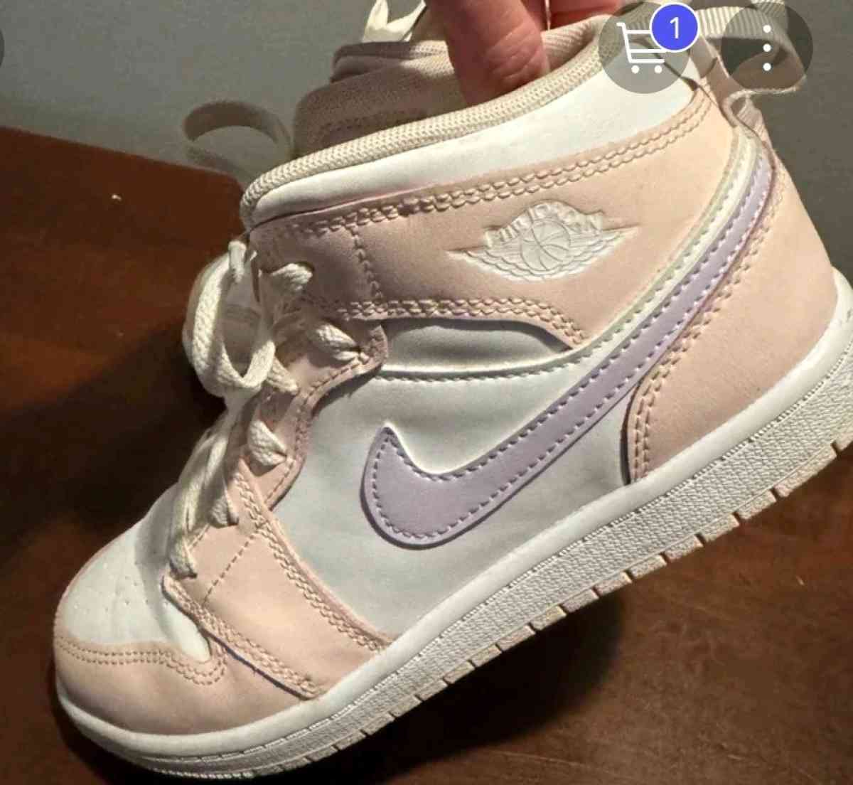 Violet Frost white pink Nike Air Jordans Big Youth Size 3