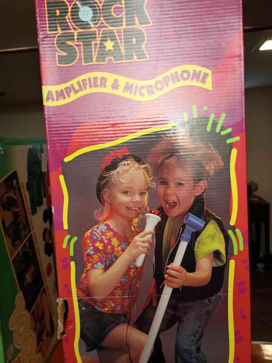 Vintage Rockstar Amplifier And Microphone