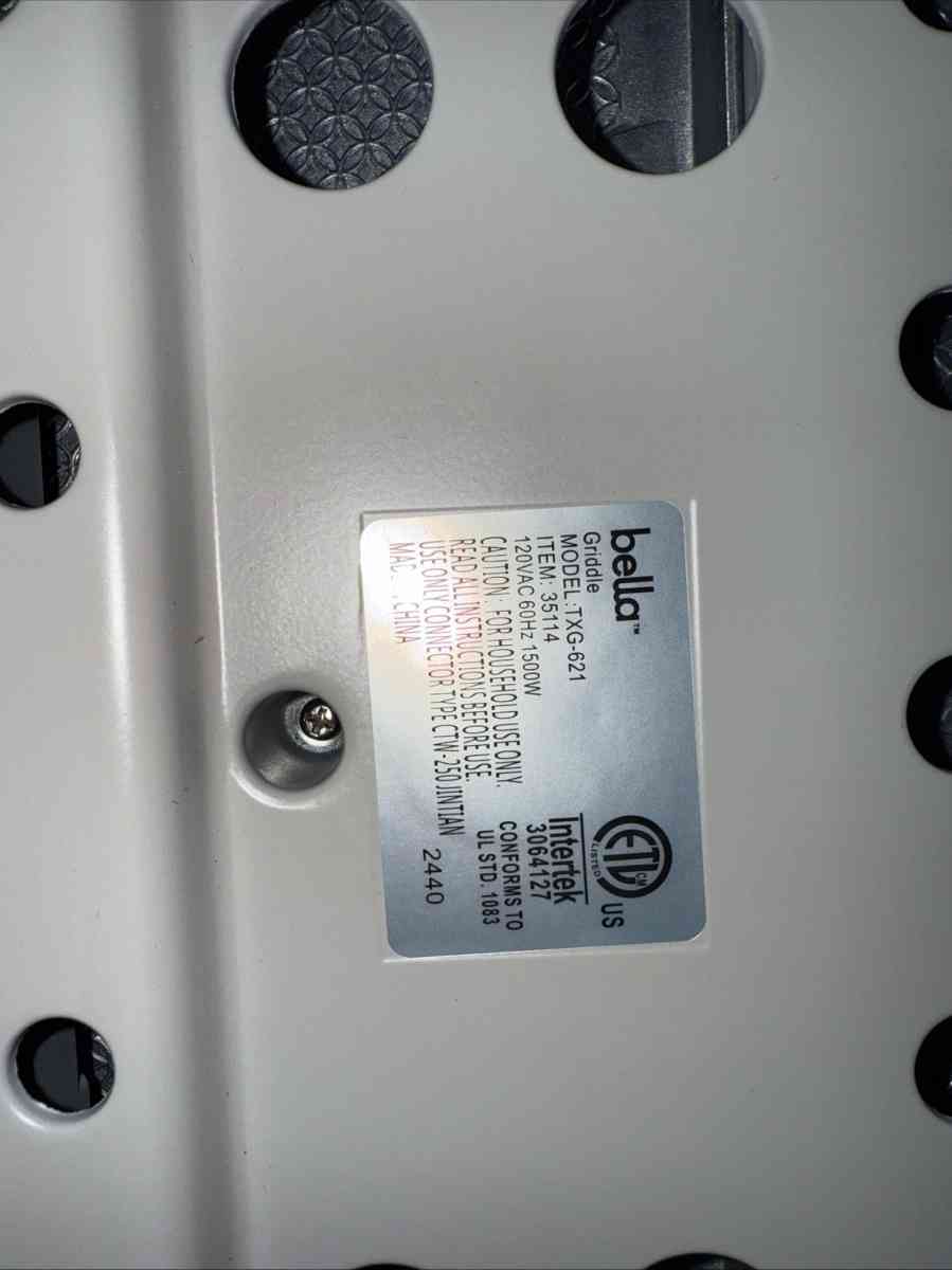 Bella 12x22 electric griddle New