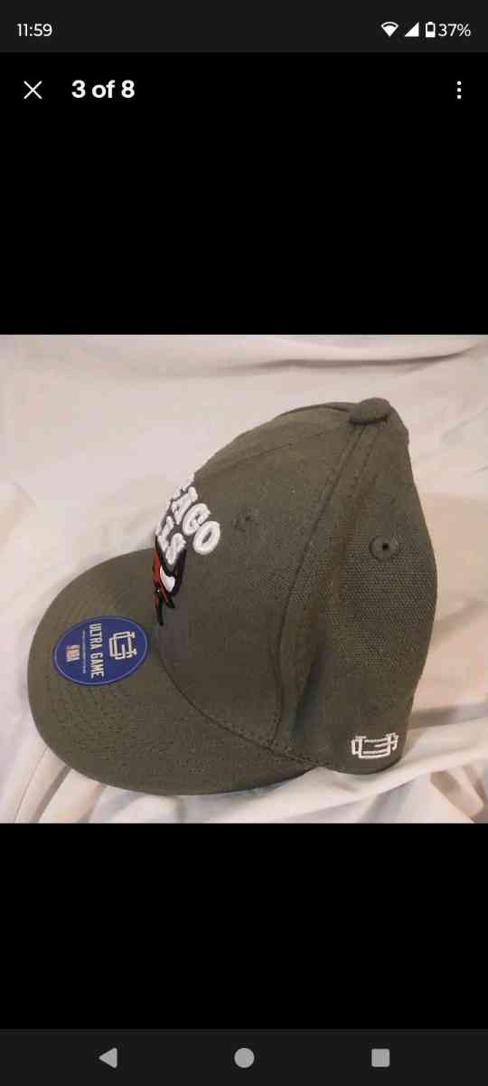 Ultra Game Chicago Bulls Snapback Hat Cap Olive Green NWT