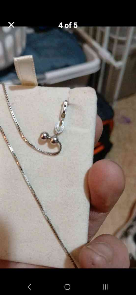 Kay jewelers sterling silver chain with key pendant diamonds