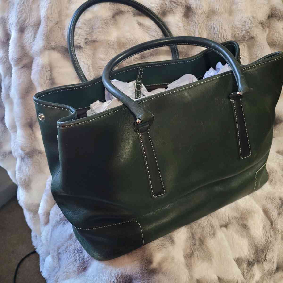 Vintage Hunter Green Coach bag