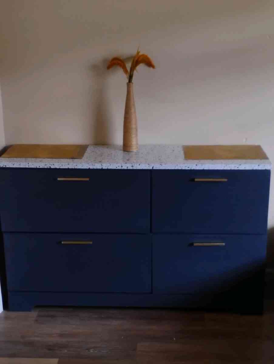 navy blue modern dresser