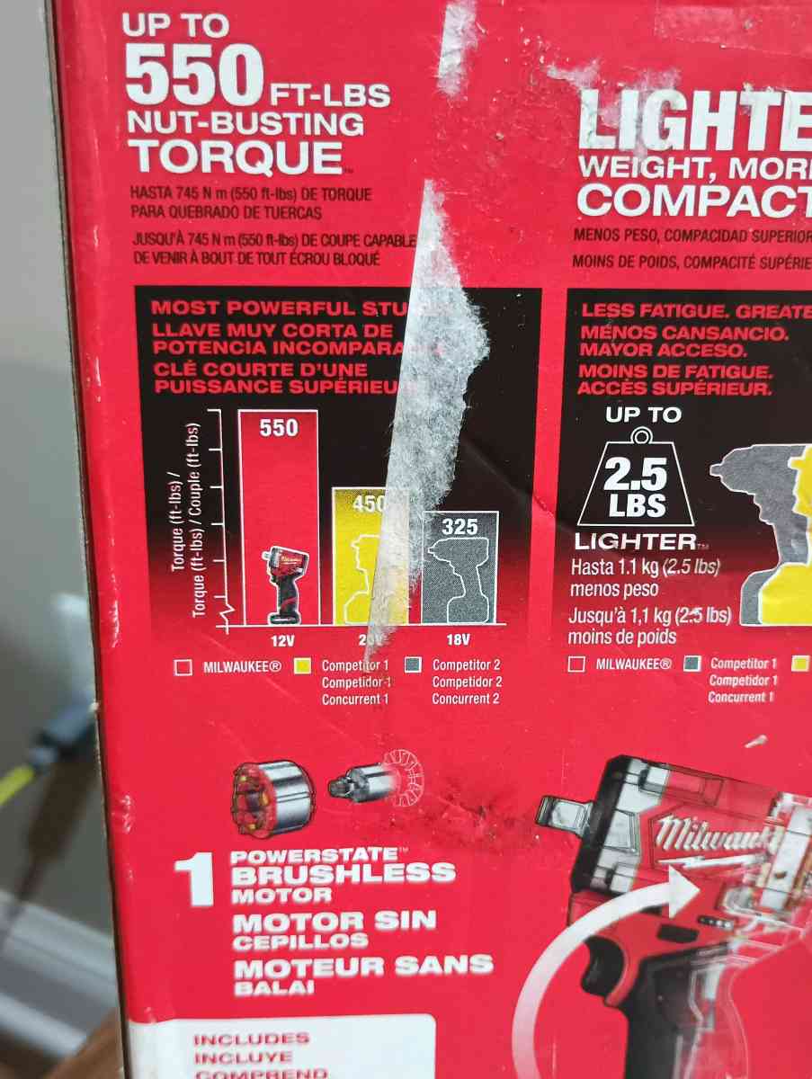 Milwaukee M12 half inch snubby compact impact and charger