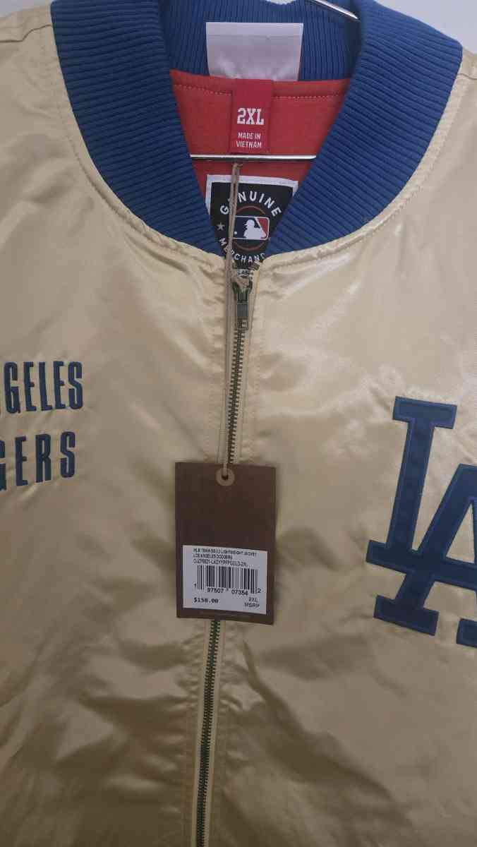 Mitchelle and Ness Dodgers jacket gold
