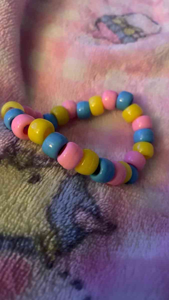 Easter Colorful Beaded Kandi Bracelet