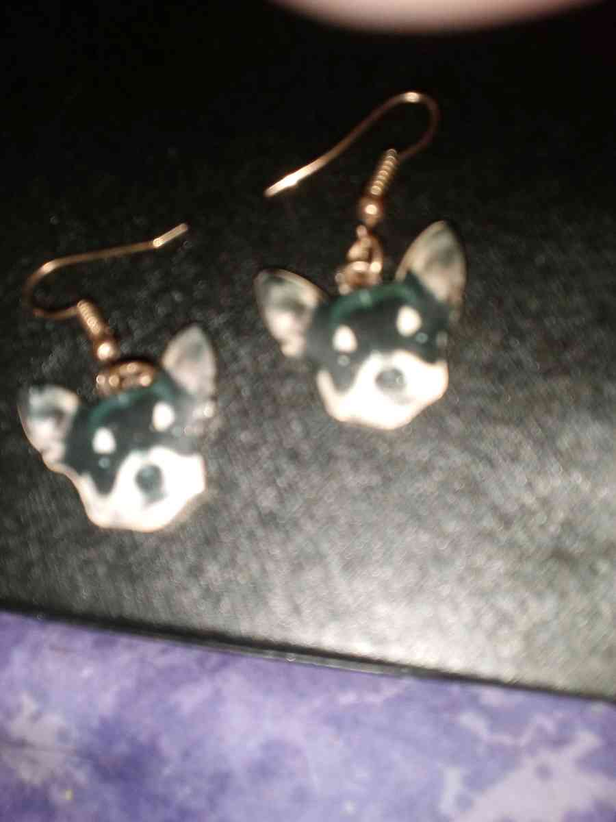 Boston terrier earrings