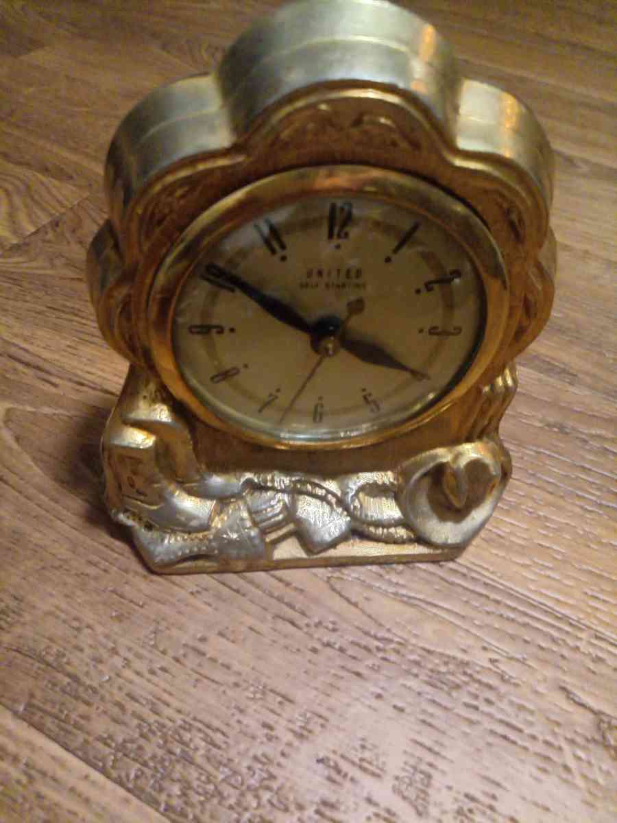 1950s United clock brass finish
