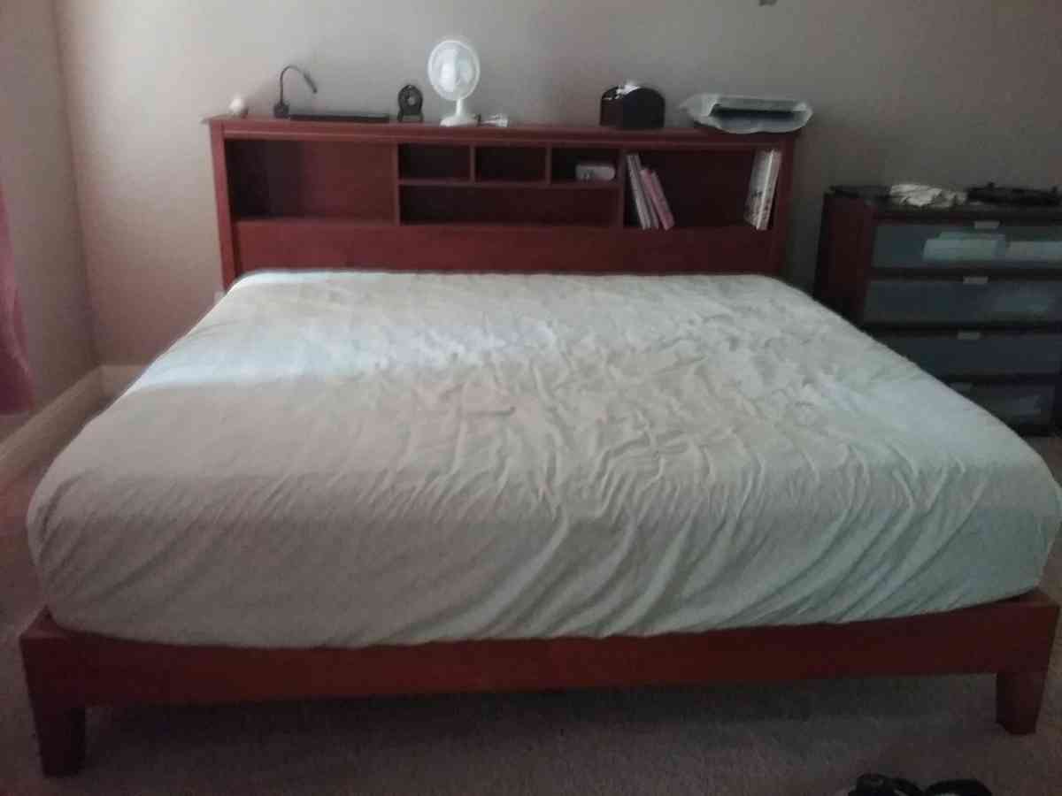 King sizeMattress with  bed frame and  head board
