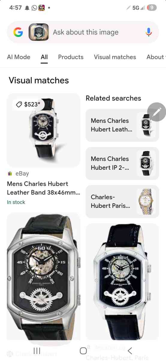 USED LIKE NEW MENS CHARLES HUBERT PARIS MENS  WATCH