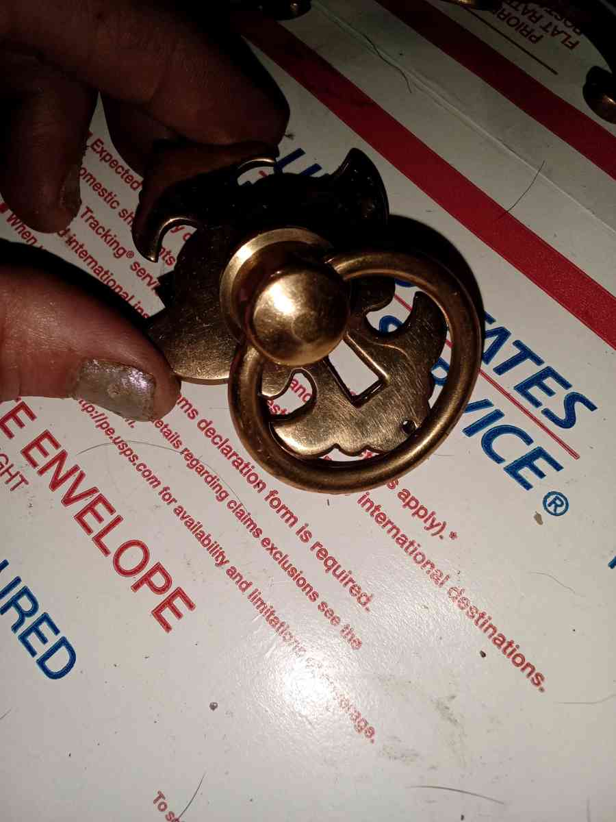 8 brass ring drawer pulls