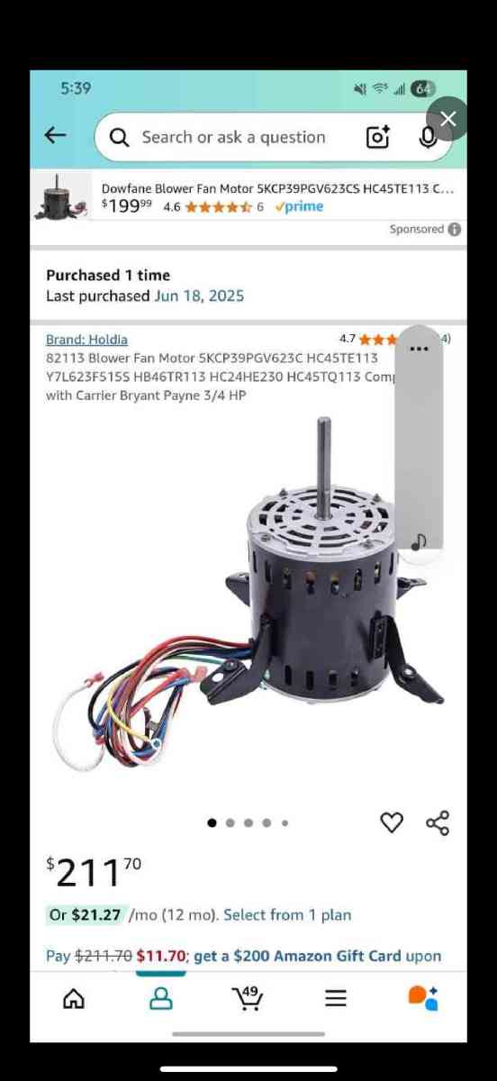 Blower Fan Motor