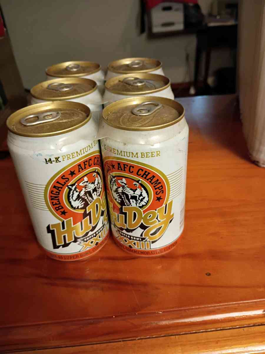 Hudy Superbowl 23 Six Pack Beer Cans Bengals VS 49ers