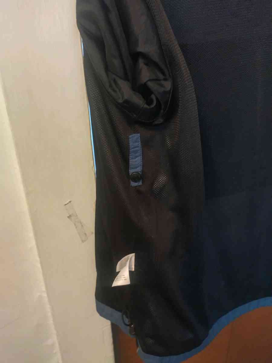 Eddie Bauer Windbreaker Hiking Trail Jacket Mens L Blue Fu