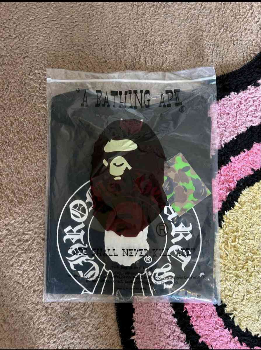 Bape Milo Black Chrome Hearts Tee  Sizes S M L XL