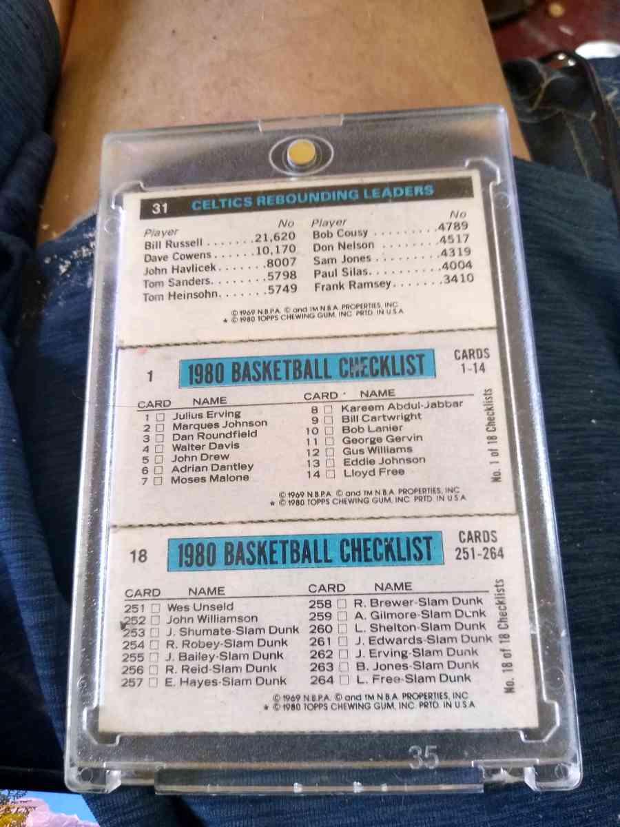 1980 LARRY BIRD MAGIC JOHNSON ROOKIE CARD